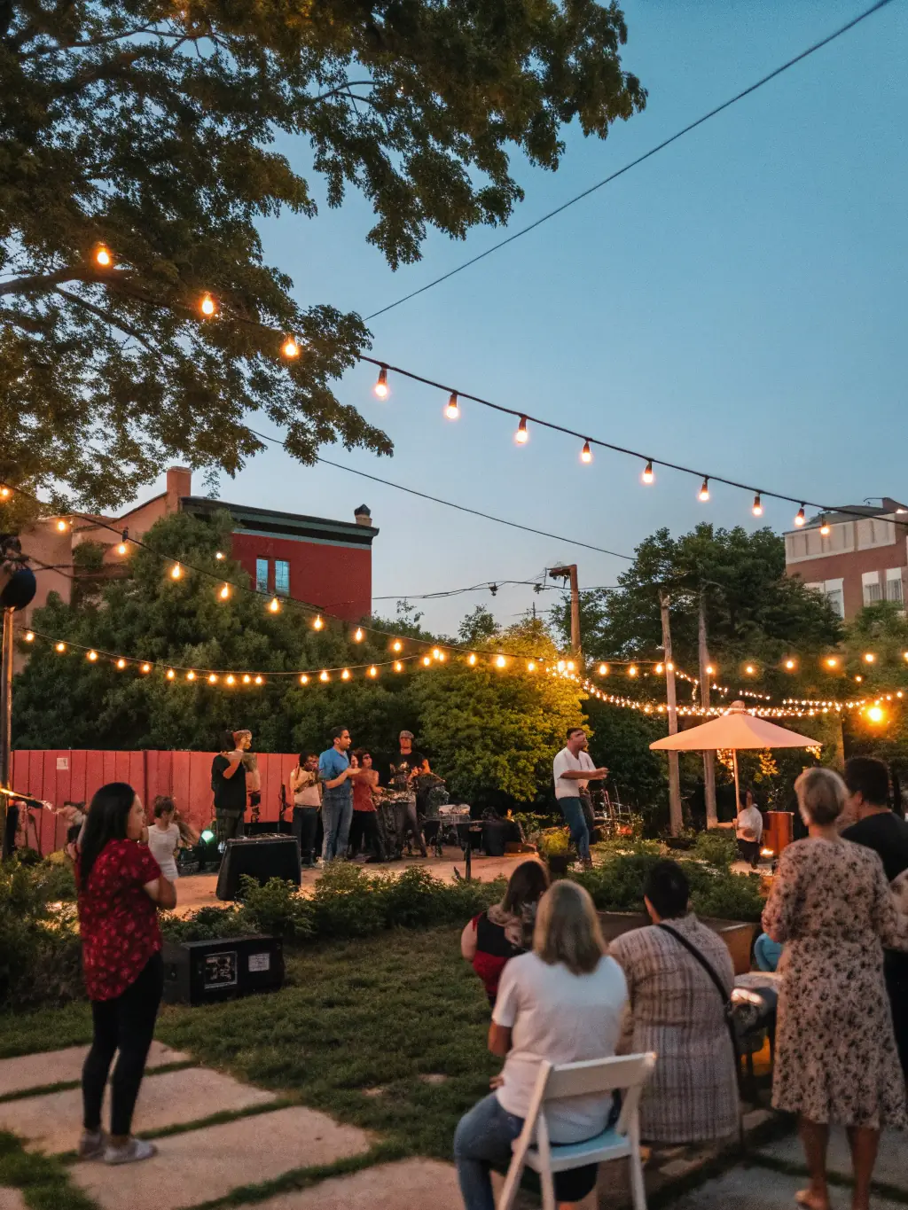 A picture of a fundraising event organized by SAUVEGARDE SITES ET MONUMENT DE SALIVES, with community members enjoying food, music, and activities to support the organization's mission.